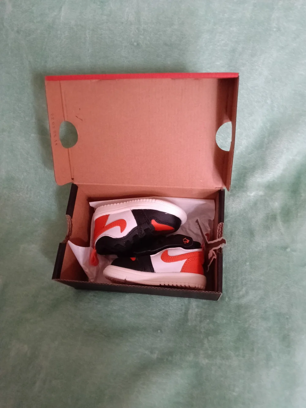 Nike Kids White, Black & Red High-Top Sneakers